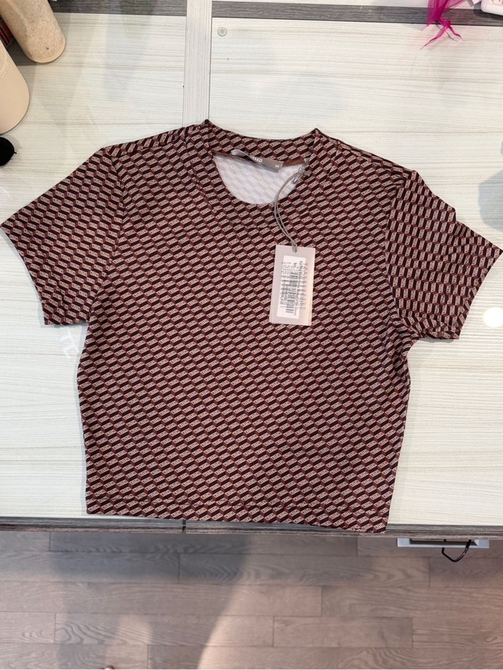 Kith Brown Patterned Crop Top